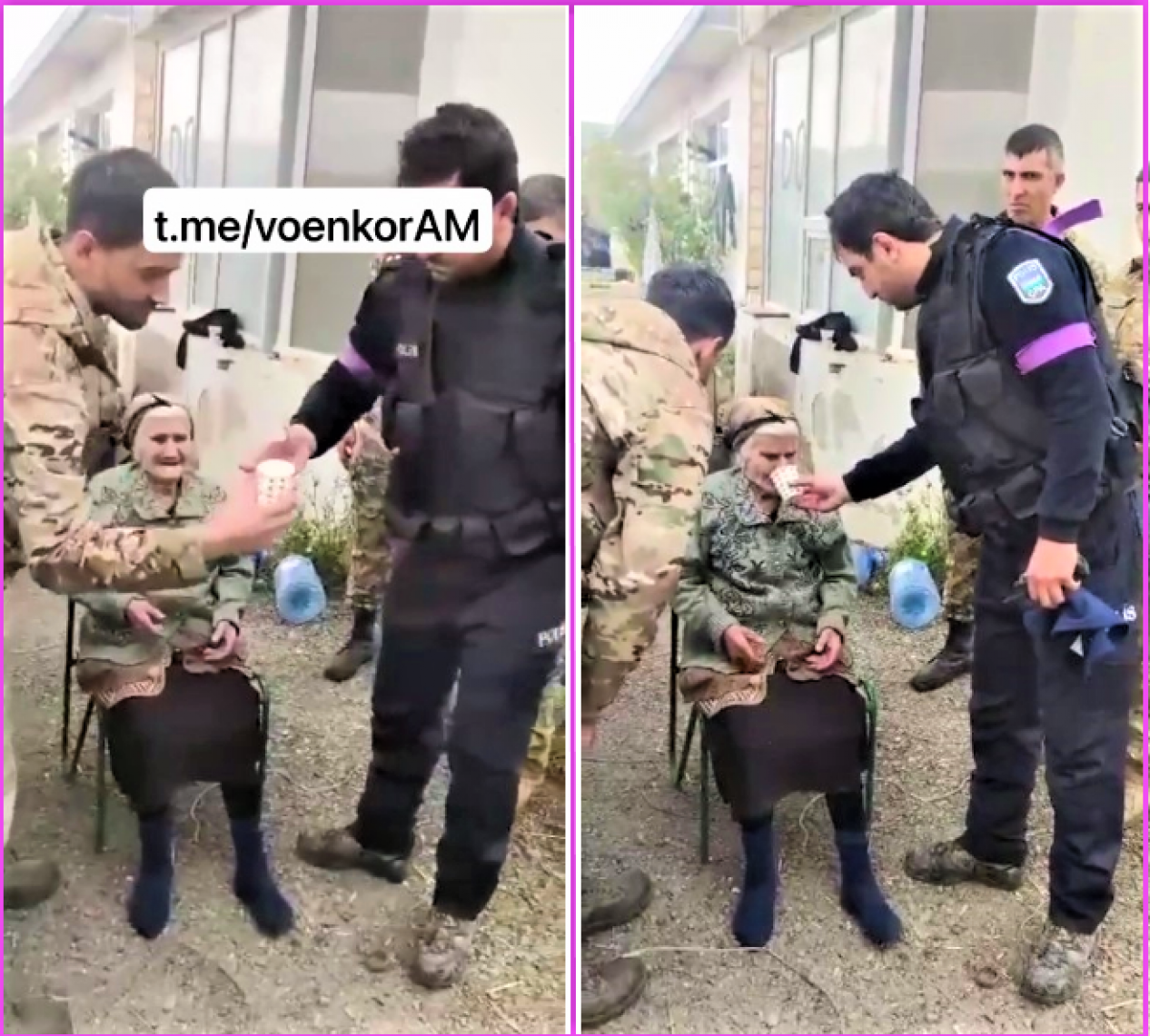 Ermənistan KİV-i hərbçilərimizin erməni qadına su verməsini də saxtalaşdırdılar
