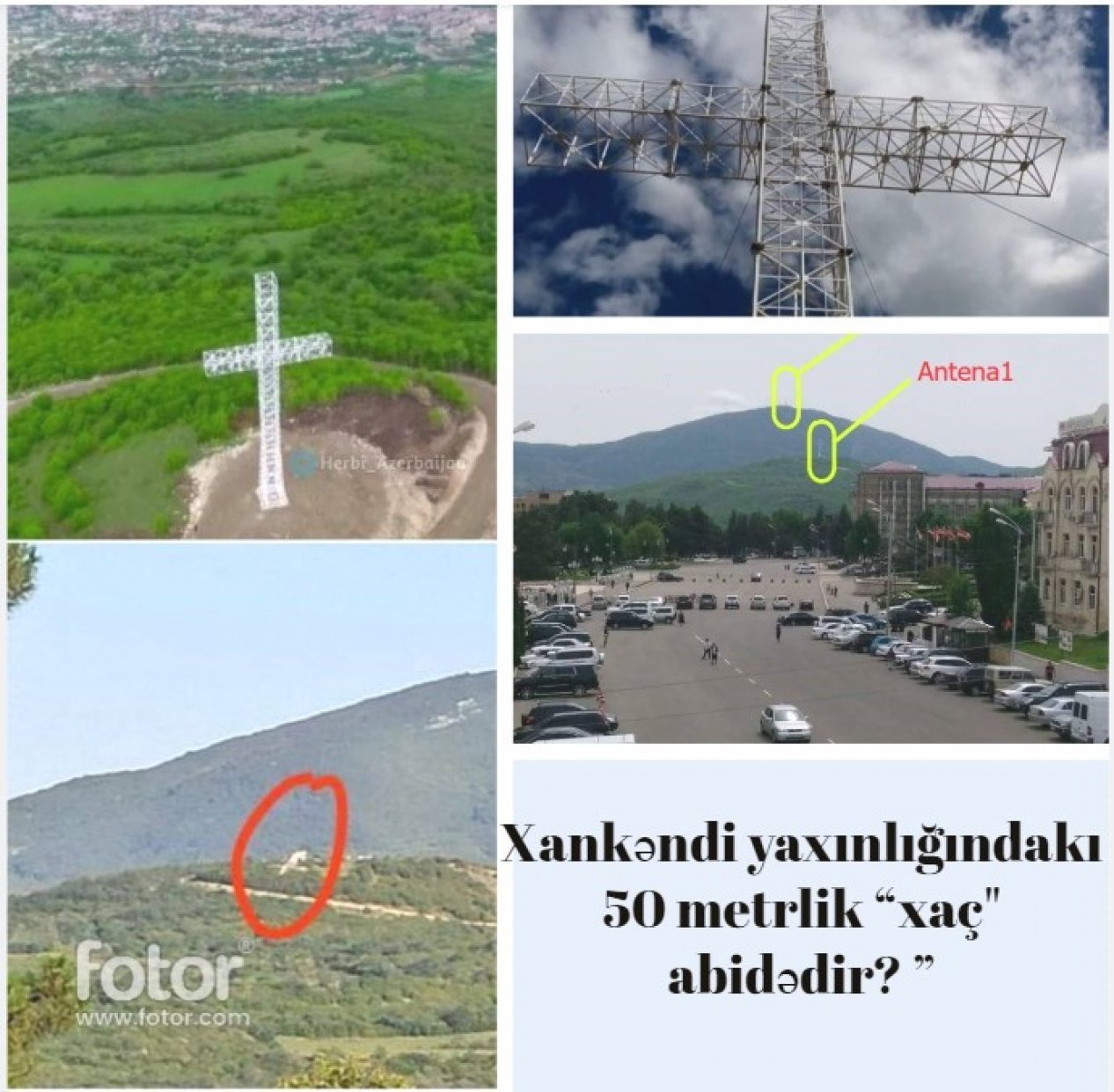 Очередной ложный иск армян в международном суде: возле Ханкенди снесен 50-метровый крест