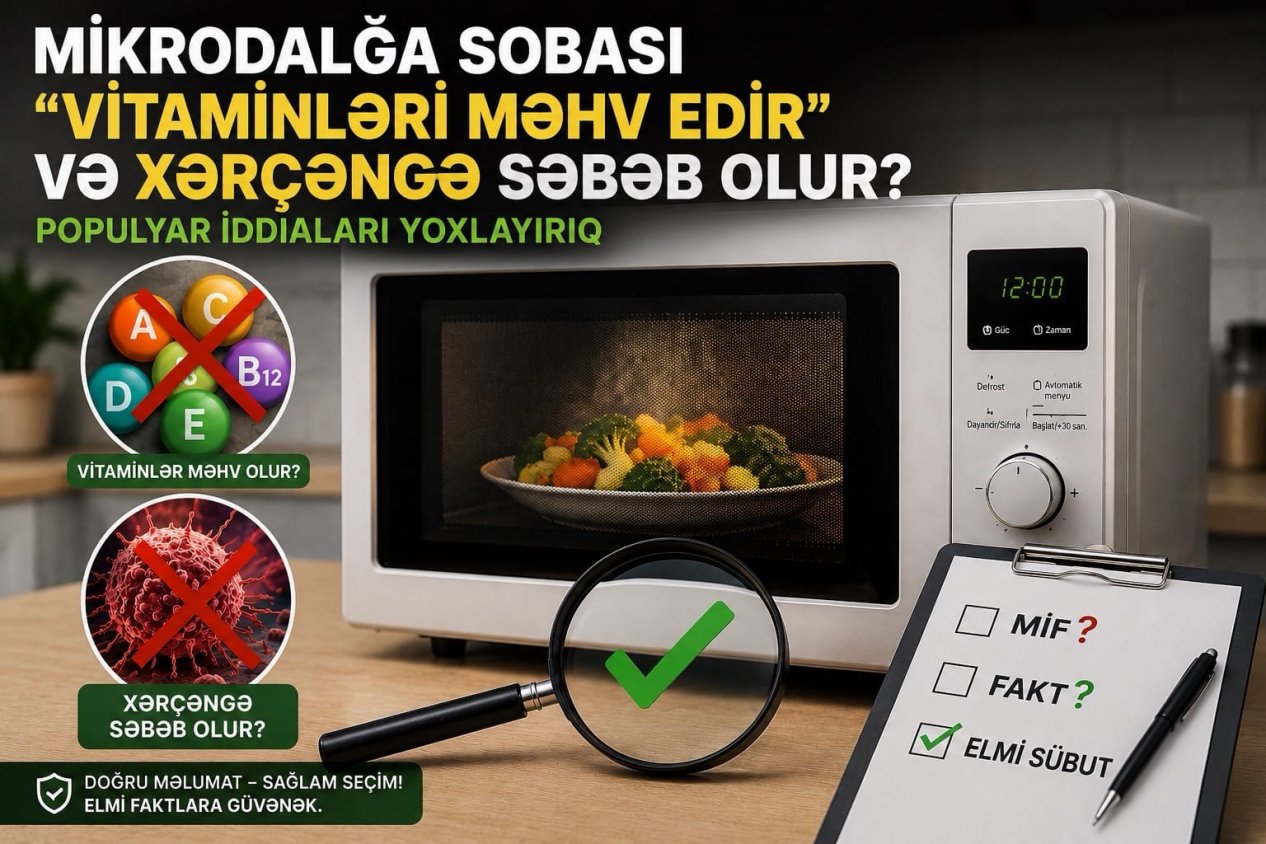 Mikrodalğalı soba vitaminləri məhv edir və xərçəng yaradır?
