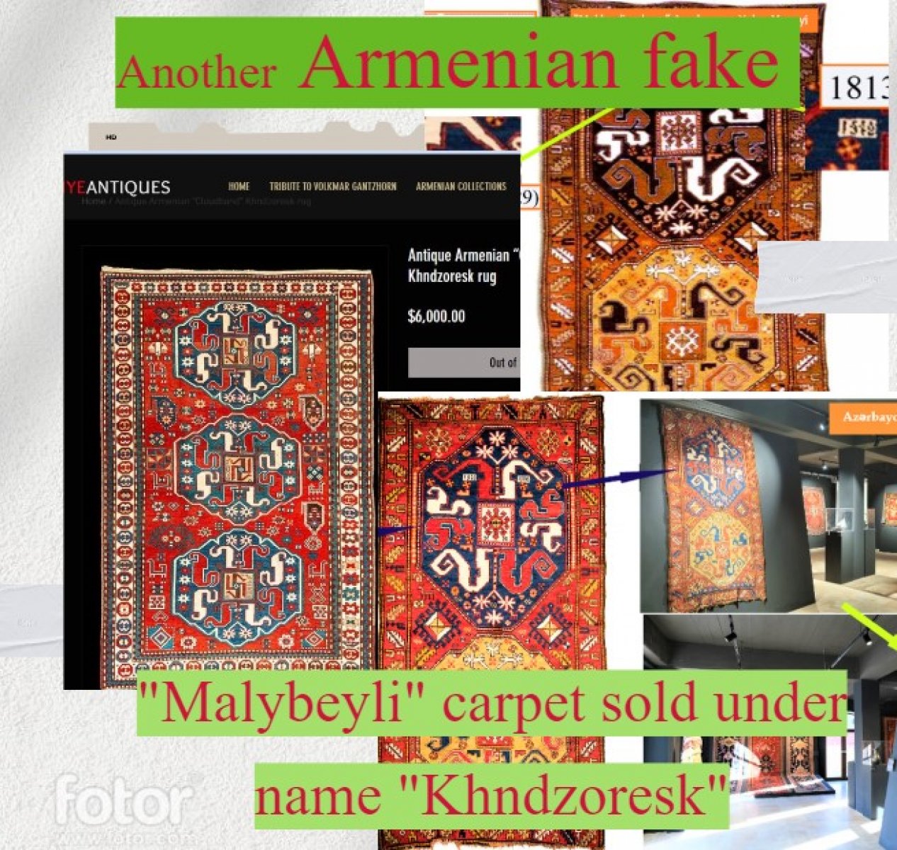 Another Armenian fake: “Malybeyli” carpet sold under name “Khndzoresk”