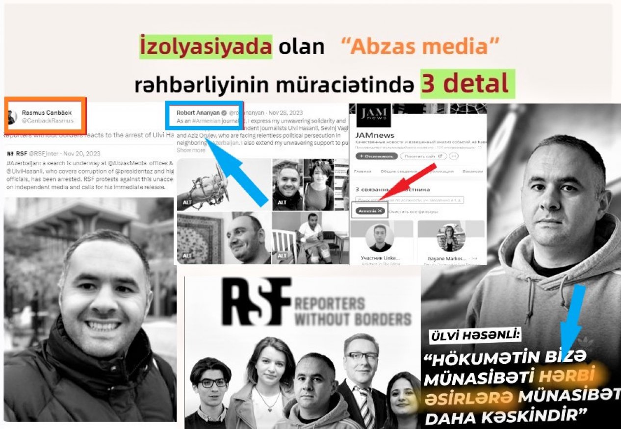 İzolyasiyada olan “Abzas media” rəhbərliyinin müraciətində 3 detal