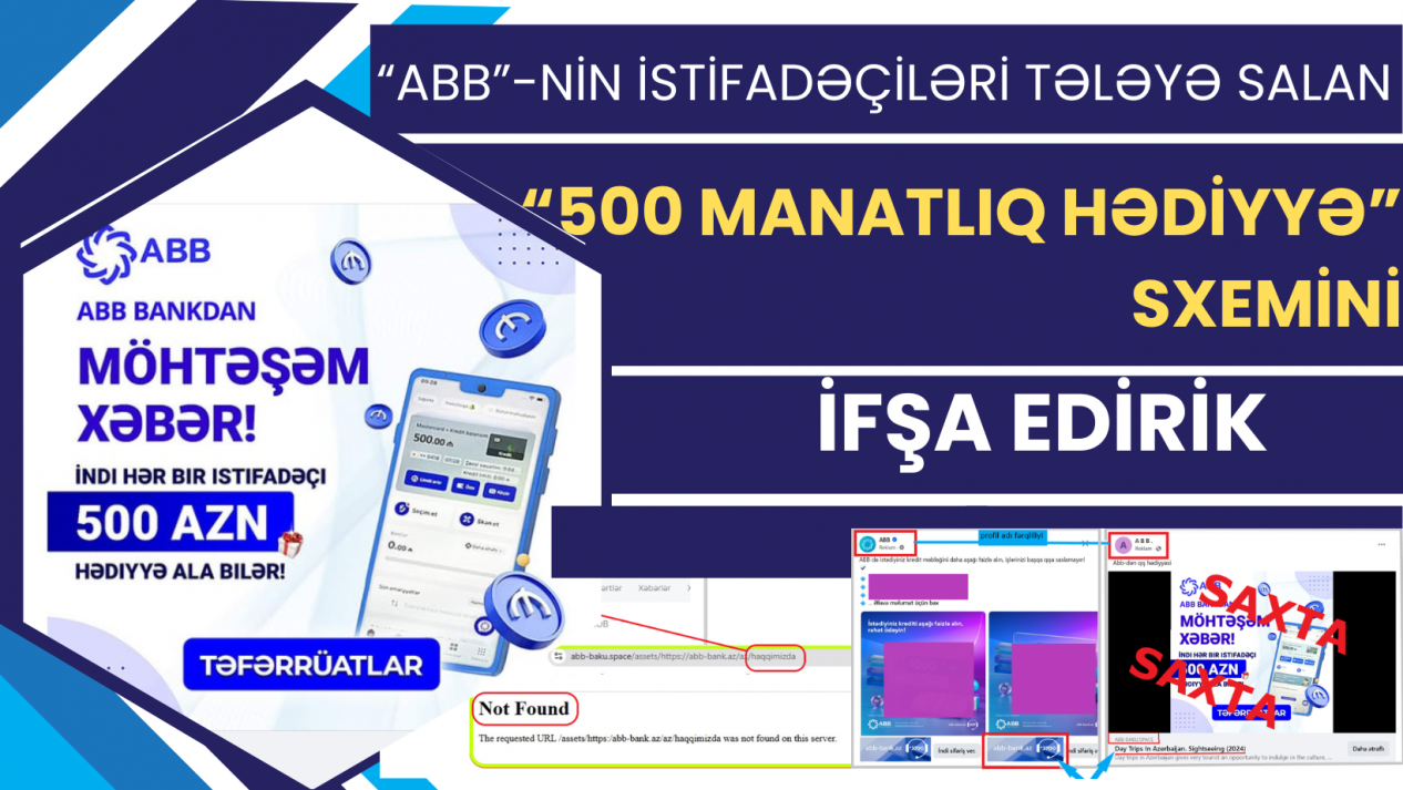 “ABB”-nin istifadəçiləri tələyə salan “500 manatlıq hədiyyə” saxta sxemini addım-addım ifşa edirik