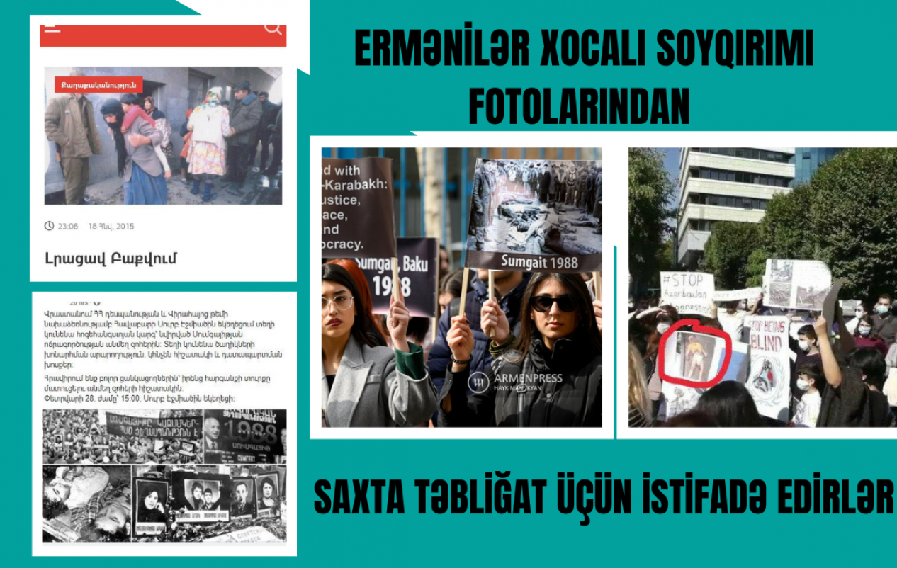 Ermənilər Xocalı soyqırımı fotolarından saxta təbliğat üçün istifadə edirlər