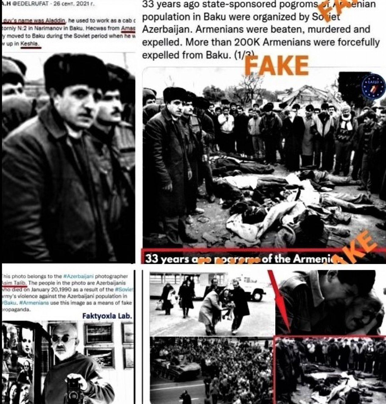 Armenians once again release photo taken during January 20 tragedy under their name