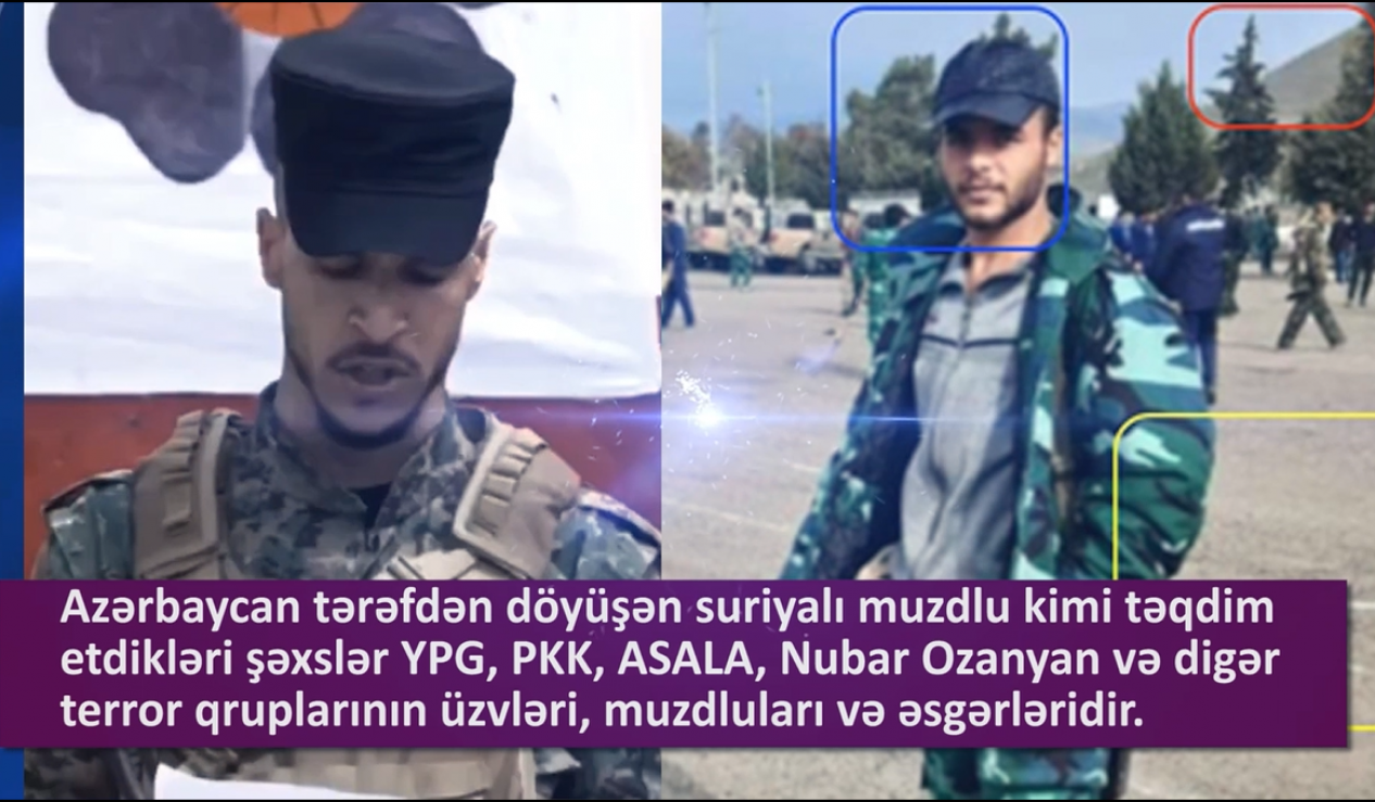 How was the fighter of the Armenian terrorist organization presented as Syrian mercenary fighting for Azerbaijan?
