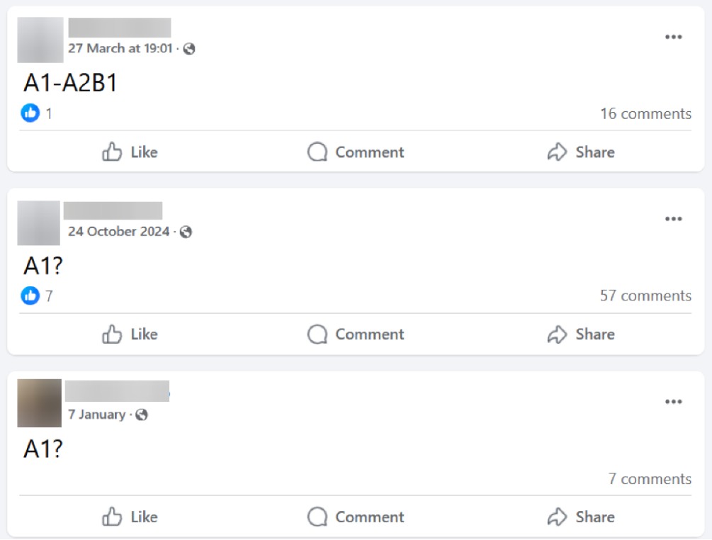 Screenshot of a conversation on Facebook discussing the price of animals. Blurring by Bellingcat.