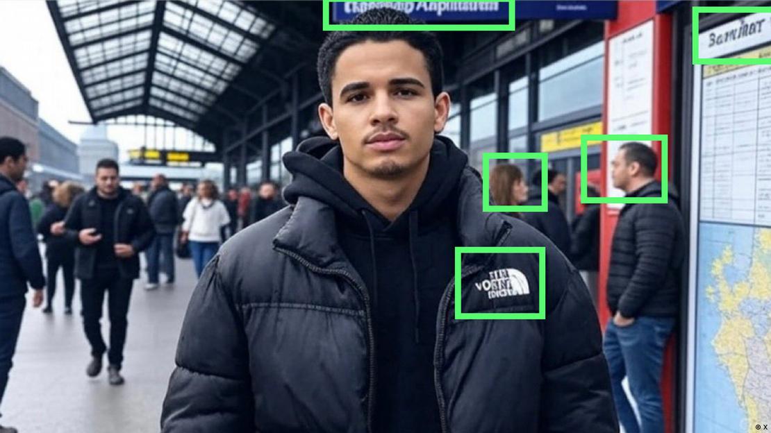 There a several tell-tale signs that give away that this image was generated with the help of AI, most notably gibberish-filled text
