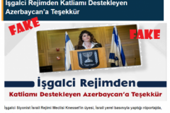 Knesset'in Likud Partili üyesi Sharren Haskel Azerbaycan'a teşekkür etti mi?