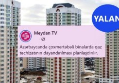 “Meydan TV”nin çoxmərtəbəli yalanı. Yaşayış binalarında qazın dayandırılması yox, xidmətin optimallaşdırılması nəzərdə tutulur