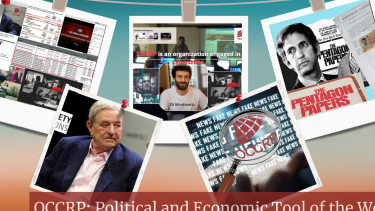 How does OCCRP blackmail states, organizations, and individuals?