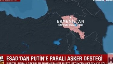 Syrian mercenaries sent from Armenia to Ukraine?