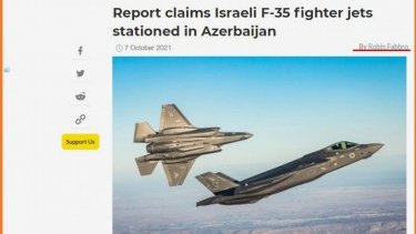 İran yanlısı gazeteciyle Soros Vakfı`nın sitesinin asıl konusu: Azerbaycan`da İsrail savaş uçakları haberi