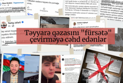 Təyyarə qəzasını "fürsətə" çevirməyə cəhd edənlər