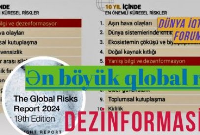 Yaxın 2 il üçün ən böyük qlobal risk: DEZİNFORMASİYA