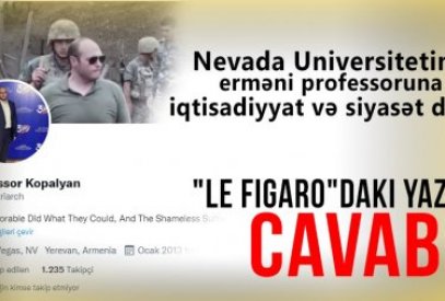 Nevada Universitetinin erməni professoruna iqtisadiyyat və siyasət dərsi