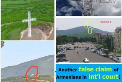 Another false claim of Armenians in int’l court: 50-meter cross near Khankendi demolished