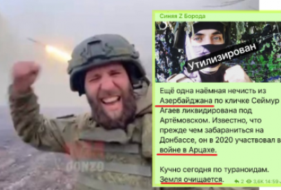 Why did the Russian military journalist delete the information about the "Azerbaijani" killed in Ukraine?