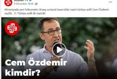 Meydan TV erməni soyqırımını tanıyan türkiyəli Cem Özdemiri niyə reklam edir?