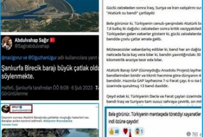 Утверждения о переполнении водохранилищ в районе землетрясения в Турции необоснованны