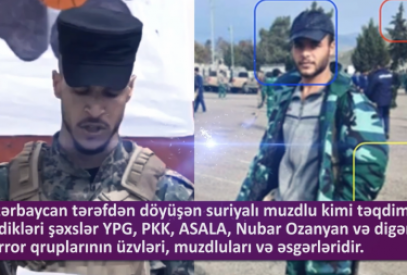 How was the fighter of the Armenian terrorist organization presented as Syrian mercenary fighting for Azerbaijan?